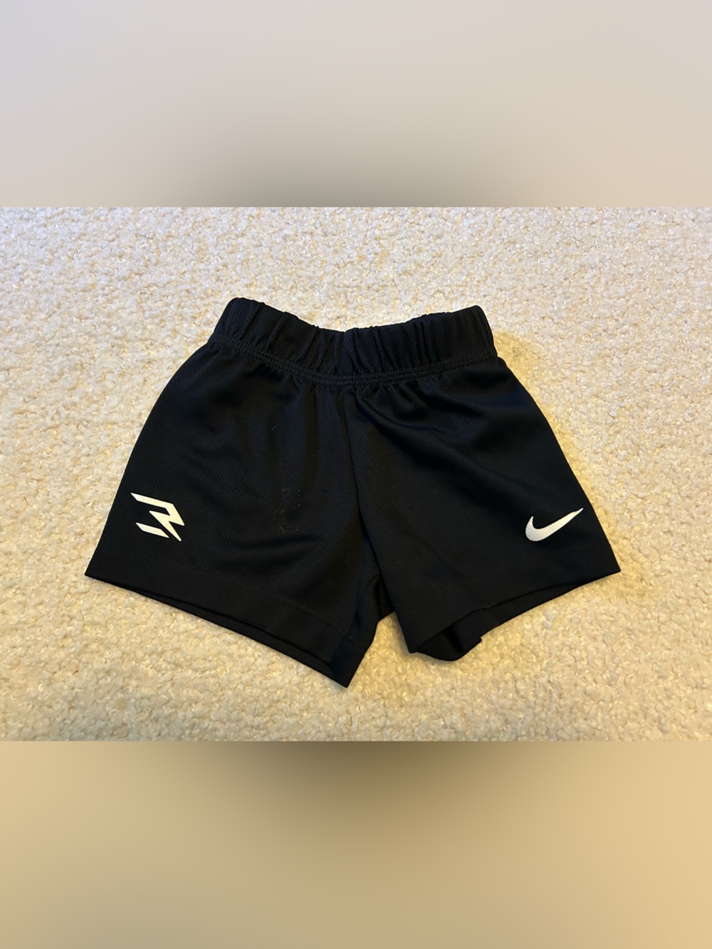 Gymshark Black Kids Shorts with White Logos Nike